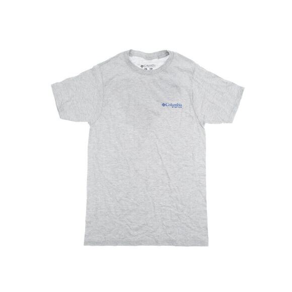 Columbia Men's PFG Triangle Logo Graphic T-Shirt Grey Heather Size S 3100 - Picture 1 of 3